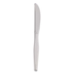 Dixie® Heavyweight Polystyrene Cutlery, Knives, Clear, 1,000/Carton