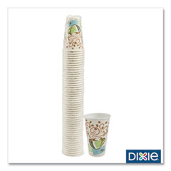 Dixie® PerfecTouch Paper Hot Cups, 16 oz, Coffee Haze Design, 50/Pack