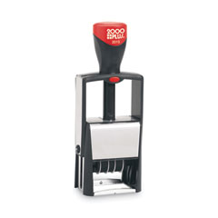 COSCO 2000PLUS® Self-Inking Heavy-Duty Line Dater with Microban, 1.25 x 0.63, Black