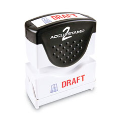 ACCUSTAMP2® Pre-Inked Shutter Stamp, Red/Blue, DRAFT, 1 5/8 x 1/2