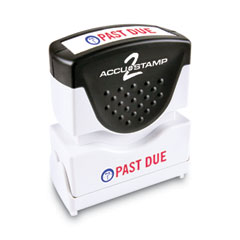 ACCUSTAMP2® Pre-Inked Shutter Stamp, Red/Blue, PAST DUE, 1 5/8 x 1/2