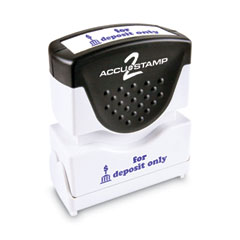 ACCUSTAMP2® Pre-Inked Shutter Stamp, Blue, FOR DEPOSIT ONLY, 1 5/8 x 1/2