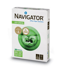 Navigator® Eco-Logical Paper, 97 Bright, 18 lb, 8.5 x 11, Bright White, 500 Sheets/Ream, 10 Reams/Carton