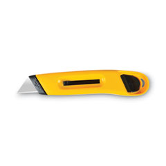 COSCO Plastic Utility Knife with Retractable Blade and Snap Closure, Yellow