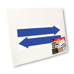 COSCO Stake Sign, Blank White, Includes Directional Arrows,  15 x 19