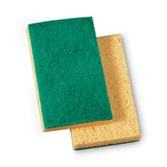 3M™ Niagara Medium Duty Scrubbing Sponge 74N, 3.6 x 6, 1" Thick, Yellow/Green, 20/Carton