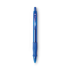 BIC® GLIDE Bold Ballpoint Pen, Retractable, Bold 1.6 mm, Blue Ink, Translucent Blue Barrel, Dozen