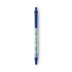 BIC® Ecolutions Clic Stic Ballpoint Pen, Retractable, Medium 1 mm, Blue Ink, Clear Barrel, Dozen