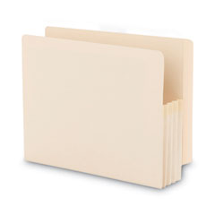 Smead™ Manila End Tab File Pockets, 3.5" Expansion, Letter Size, Manila, 25/Box
