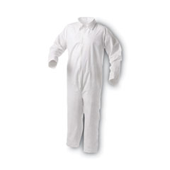 KleenGuard™ A35 Liquid and Particle Protection Coveralls, Zipper Front, X-Large, White, 25/Carton