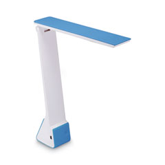 Bostitch® Konnect Rechargeable Folding LED Desk Lamp, 2.52w x 2.13d x 11.02h, Gray/Blue