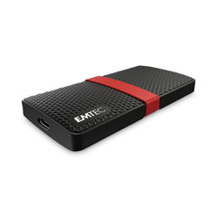 Emtec® X200 Power Plus External Solid State Drive, 512 GB, USB 3.1, Black
