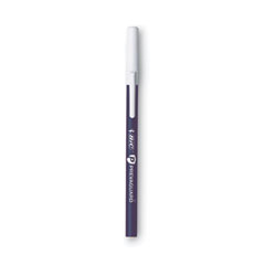 BIC® PrevaGuard Round Stic Pen, Stick, Medium 1 mm, Blue Ink, Blue Barrel, Dozen