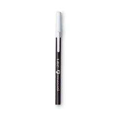 BIC® PrevaGuard Round Stic Pen, Stick, Medium 1 mm, Black Ink, Black Barrel, 60/Pack