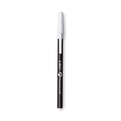BIC® PrevaGuard Round Stic Pen, Stick, Medium 1 mm, Black Ink, Black Barrel, 8/Pack