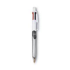 BIC® 4-Color 3 + 1 Multi-Color Ballpoint Pen/Pencil, Retractable, 1 mm Pen/0.7 mm Pencil, Black/Blue/Red Ink, Gray Barrel, 3/Pack