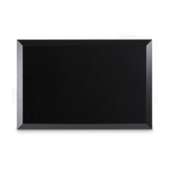 MasterVision® Kamashi Wet-Erase Board, 36 x 24, Black Surface, Black Wood Frame