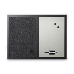 MasterVision® Combo Bulletin Board, Bulletin/Dry Erase, 24X18, Black Frame