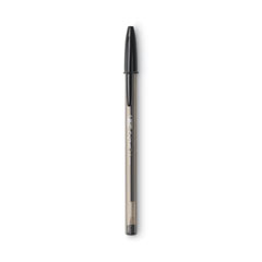 BIC® Cristal Xtra Bold Ballpoint Pen, Stick, Bold 1.6 mm, Black Ink, Clear Barrel, Dozen