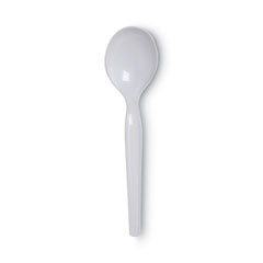 Dixie® Individually Wrapped Mediumweight Polystyrene Cutlery, Soup Spoon, White, 1,000/Carton
