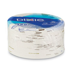 Dixie® Pathways Soak-Proof Shield Mediumweight Paper Plates, WiseSize, 6.88" dia, Green/Burgundy, 125/Pack