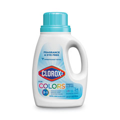 Clorox 2® Free and Clear Stain Remover and Color Booster, Unscented, 33 oz Bottle, 6/Carton