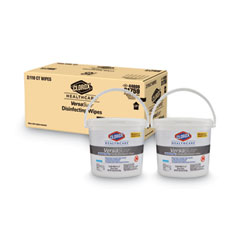 Clorox® Healthcare® VersaSure Cleaner Disinfectant Wipes, 1-Ply, 12" x 12", White, 110/Bucket, 2/CT