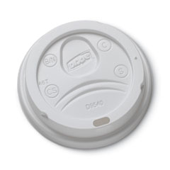 Dixie® Sip-Through Dome Hot Drink Lids, Fits 10 oz Cups, White, 100/Pack