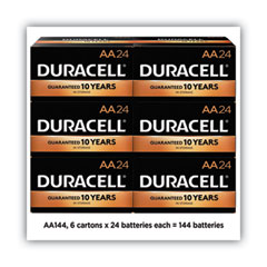 Duracell® CopperTop Alkaline AA Batteries, 144/Carton