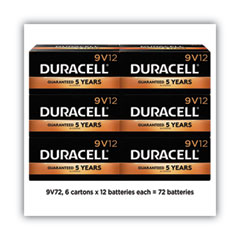 Duracell® CopperTop Alkaline 9V Batteries, 72/Carton