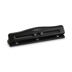 Swingline® 11-Sheet Commercial Adjustable Desktop Two- to Three-Hole Punch, 9/32" Holes, Black