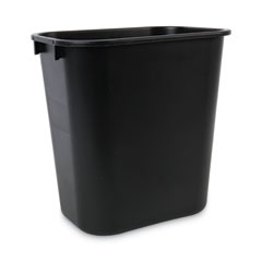 Boardwalk® Soft-Sided Wastebasket, 14 qt, Plastic, Black