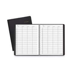 AT-A-GLANCE® Four-Person Group Undated Daily Appointment Book, 10.88 x 8.5, Black Cover, 12-Month (Jan to Dec): Undated