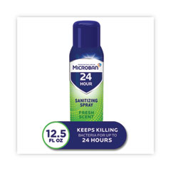 Microban® 24-Hour Disinfectant Sanitizing Spray, Fresh Scent, 12.5 oz Aerosol Spray