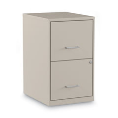 Alera® Soho Vertical File Cabinet, 2 Drawers: File/File, Letter, Putty, 14" x 18" x 24.1"
