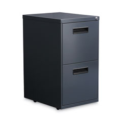 Alera® File Pedestal, Left or Right, 2 Legal/Letter-Size File Drawers, Charcoal, 14.96" x 19.29" x 27.75"