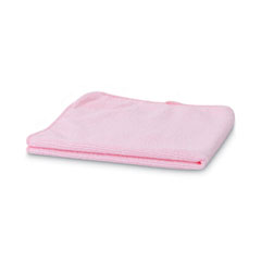 GEN Microfiber Cleaning Cloths, 16 x 16, Pink, 24/Pack