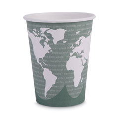 Eco-Products® World Art Renewable and Compostable Hot Cups, 12 oz, 50/Pack, 20 Packs/Carton