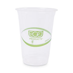 Eco-Products® GreenStripe Renewable and Compostable Cold Cups Convenience Pack, Clear, 16 oz, 50/Pack