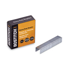 Bostitch® Heavy-Duty Premium Staples, 0.41" Leg, 0.5" Crown, Carbon Steel, 1,000/Box