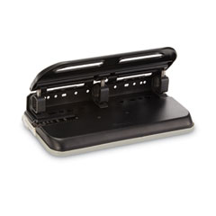 Swingline® 24-Sheet Easy Touch Two- to Seven-Hole Precision-Pin Punch, 9/32" Holes, Black