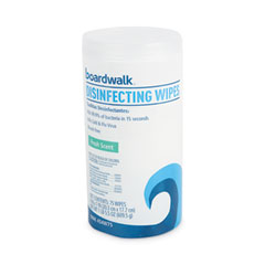 Boardwalk® Disinfecting Wipes, 8 x 7, Fresh Scent, 75/Canister, 6 Canisters/Carton