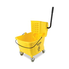 Boardwalk® Pro-Pac Side-Squeeze Wringer/Bucket Combo, 8.75 gal, Yellow