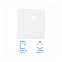 Boardwalk Reclosable Freezer Storage Bags 1 Gal Clear LDPE 10.56 x 11 250/Box