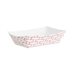 Boardwalk® Paper Food Baskets, 0.25 lb Capacity, 2.69 x 1.05 x 4, Red/White, 1,000/Carton