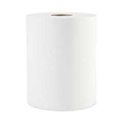 Boardwalk® Hardwound Paper Towels, 1-Ply, 8" x 600 ft, White, 2" Core, 12 Rolls/Carton