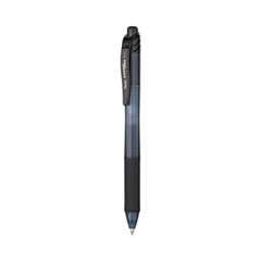Pentel® EnerGel-X Gel Pen, Retractable, Medium 0.7 mm, Black Ink, Black Barrel, Dozen