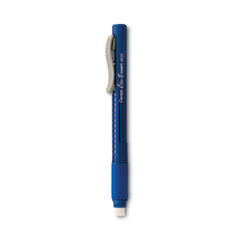 Pentel® Clic Eraser Grip Eraser, For Pencil Marks, White Eraser, Blue Barrel