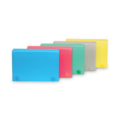 C-Line® Index Card Case, Holds 100 3 x 5 Cards, 5.38 x 1.25 x 3.5, Polypropylene, Assorted Colors