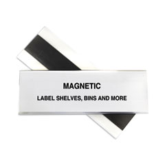 C-Line® HOL-DEX Magnetic Shelf/Bin Label Holders, Side Load, 2 x 6, Clear, 10/Box